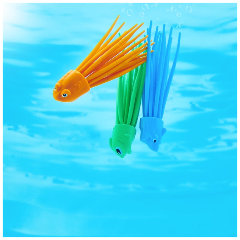 SwimWays SquiDivers Kids Pool Diving Toys, 3 Pack, Bath Toys & Pool Party Supplies for Kids Ages 5 and Up - Image 4
