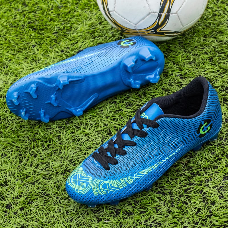 Children's Football Shoes with Short Studs - Anti-Slip Leather Training Shoes for Kids, TF Sole for Grass - Image 1