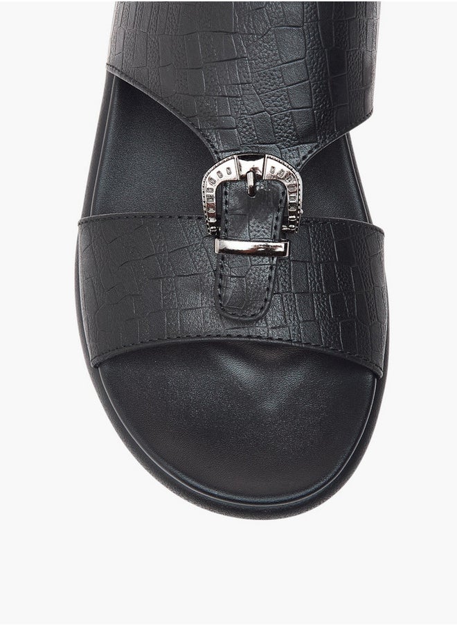 LBL by Shoexpress Buckle Accent Slip-On Arabic Sandals  - Image 3