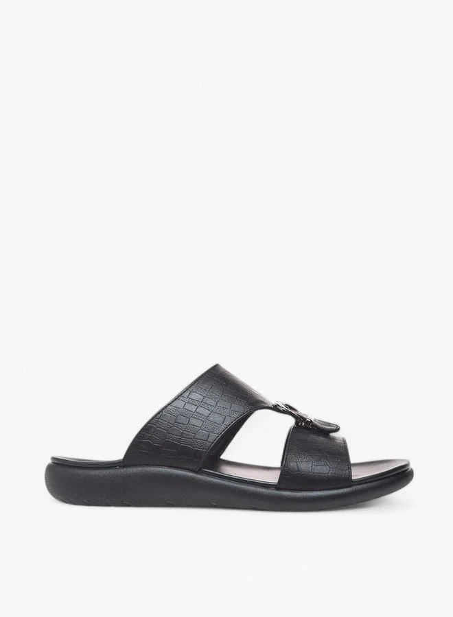 Buckle Accent Slip-On Arabic Sandals
