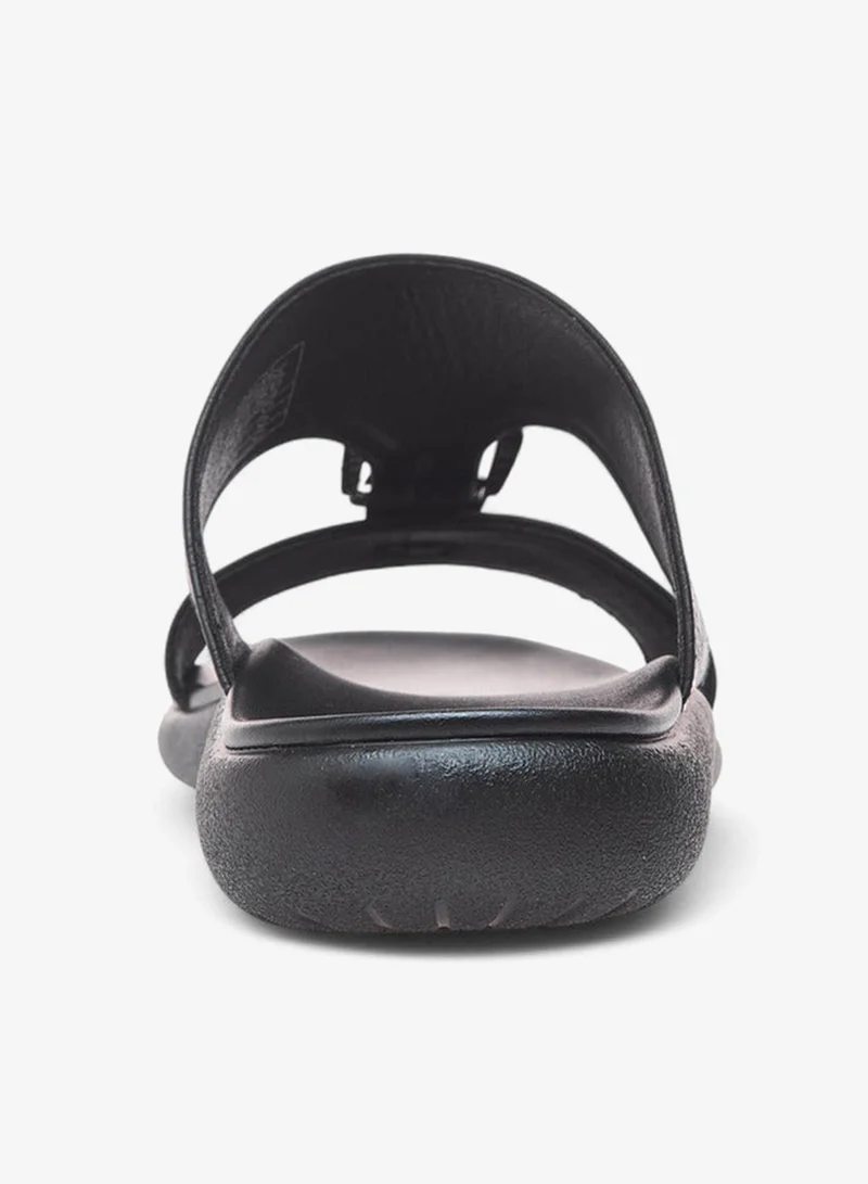 LBL by Shoexpress BLACK Buckle Accent Slip-On Arabic Sandals for Men | Best Price UAE
