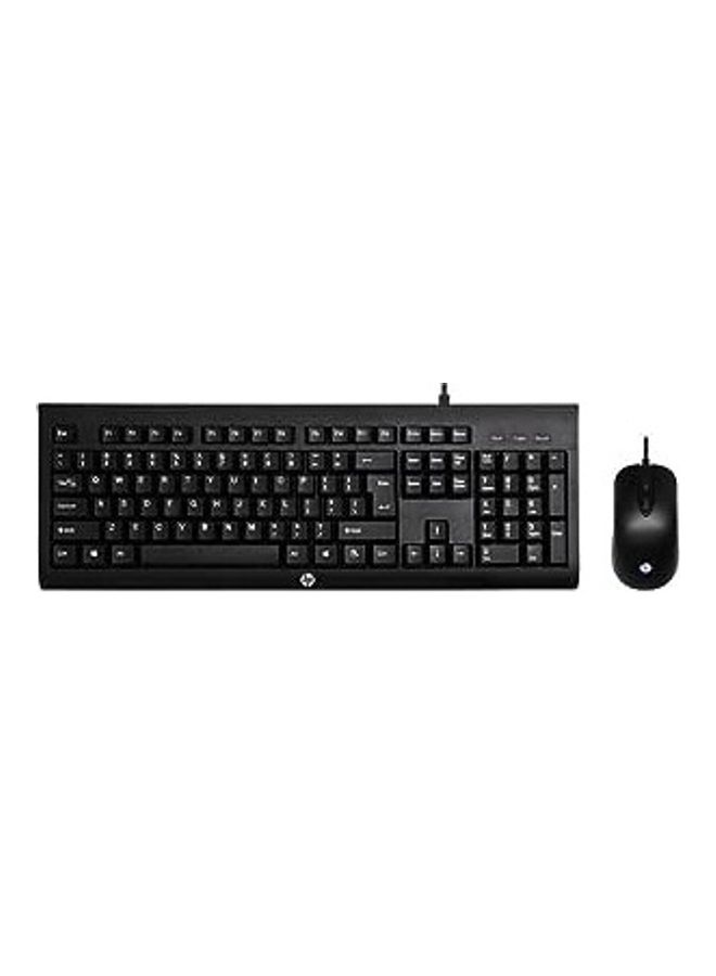 HP اتش بي لوحة مفاتيح وماوس العاب بلاستيك للكمبيوتر - موديل Km100 - Image 1