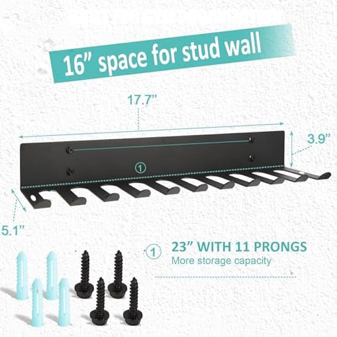 rayihni Multi-Purpose Gym Equipment Storage Rack Resistance Bands Storage Hanger Barbell Rack Heavy Duty Gym Rack For Exercise Bands, Lifting Belts And Jump Ropes - Image 3