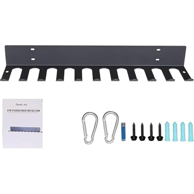 rayihni Multi-Purpose Gym Equipment Storage Rack Resistance Bands Storage Hanger Barbell Rack Heavy Duty Gym Rack For Exercise Bands, Lifting Belts And Jump Ropes - Image 5