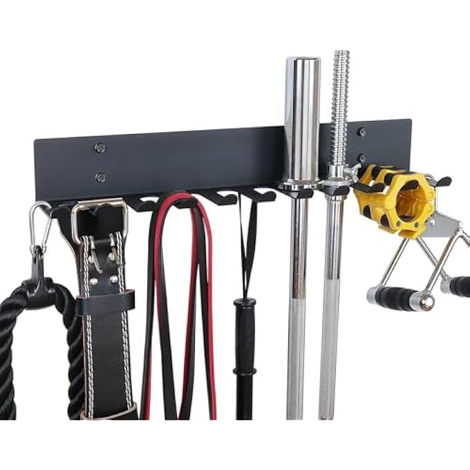 rayihni Multi-Purpose Gym Equipment Storage Rack Resistance Bands Storage Hanger Barbell Rack Heavy Duty Gym Rack For Exercise Bands, Lifting Belts And Jump Ropes - Image 1