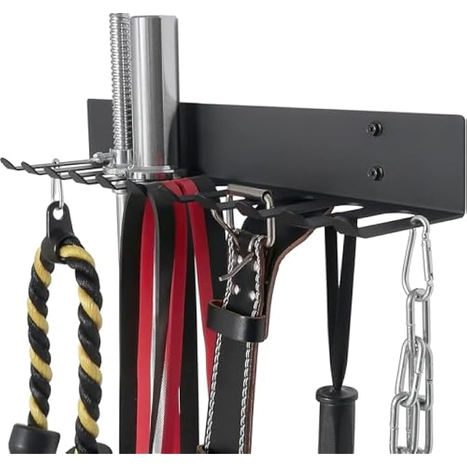 rayihni Multi-Purpose Gym Equipment Storage Rack Resistance Bands Storage Hanger Barbell Rack Heavy Duty Gym Rack For Exercise Bands, Lifting Belts And Jump Ropes - Image 4
