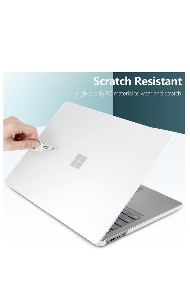 Rubberized Hard Case Compatible with Microsoft Surface Laptop 15-inch Touchscreen Copilot+ PC 2024 (7th Ed Model #2037) Lightweight Durable Scratch-Resistant Easy Install, Frosted Transparent - Image 1