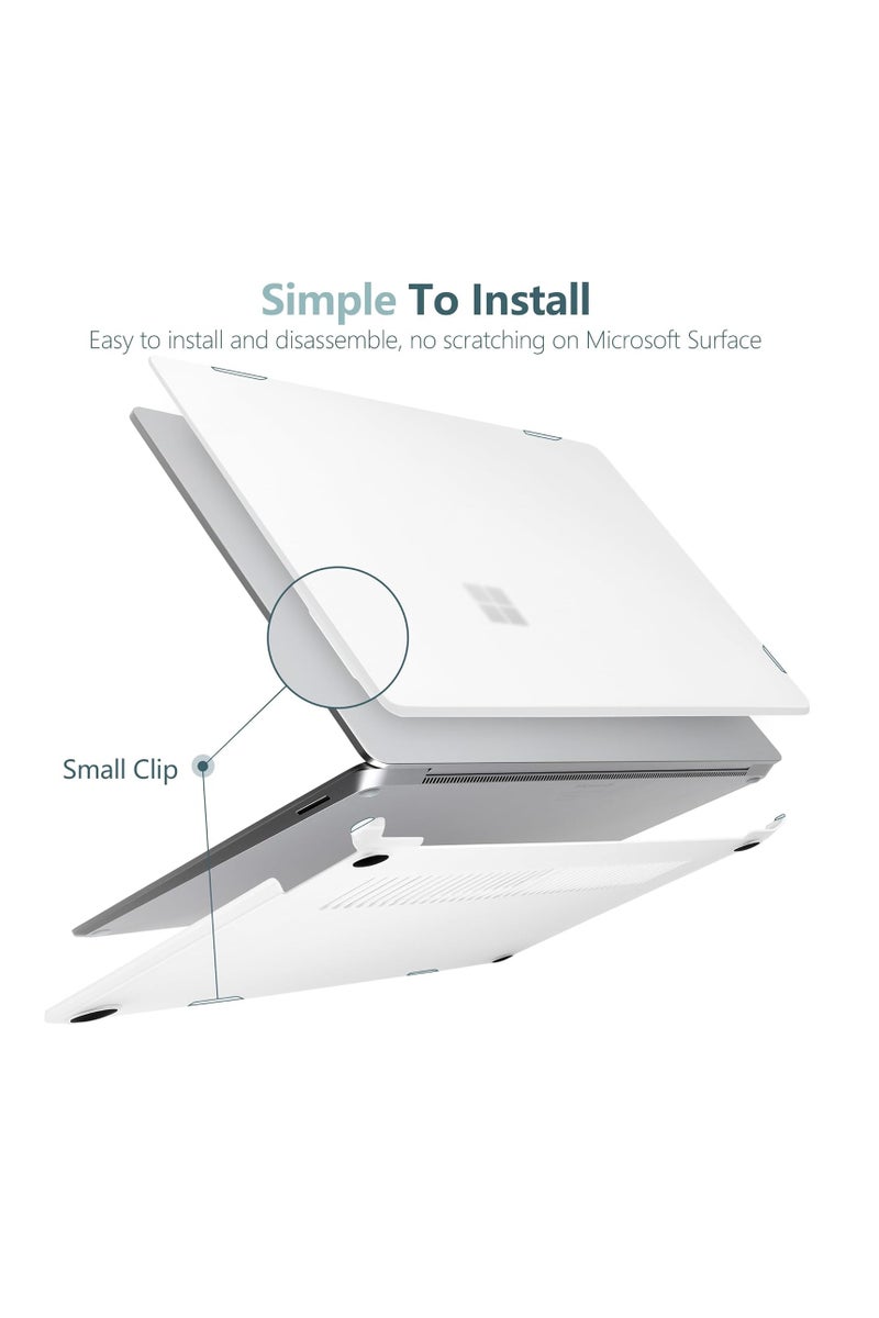 Rubberized Hard Case Compatible with Microsoft Surface Laptop 15-inch Touchscreen Copilot+ PC 2024 (7th Ed Model #2037) Lightweight Durable Scratch-Resistant Easy Install, Frosted Transparent - Image 3
