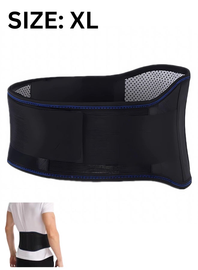 Lumbar Support Belt with Magnetic Heat Therapy – Adjustable Self-Warming Back Brace – Relieves Pain, Improves Blood Circulation, Reduces Muscle Stiffness – For Men and Women( XL ) - Image 1
