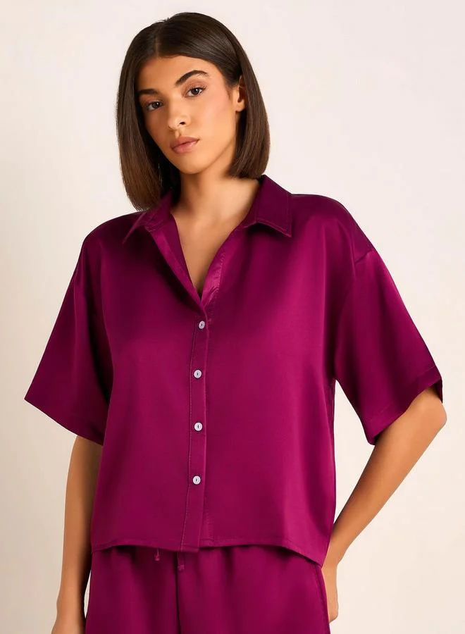 Aadaraya Aadaraya Pyjama Set Button-Down Shirt & Trousers