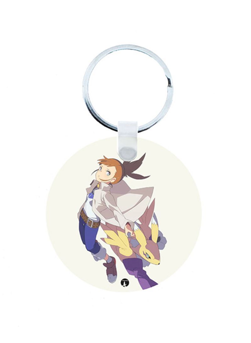 RKN Digimon Anime Wooden Keychain