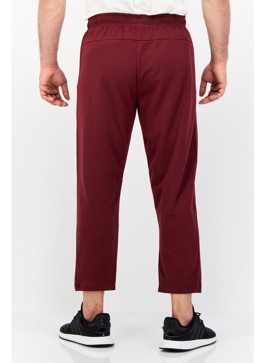 Adidas - Men Slim Fit Yoga Track Pants, Maroon - Image 1