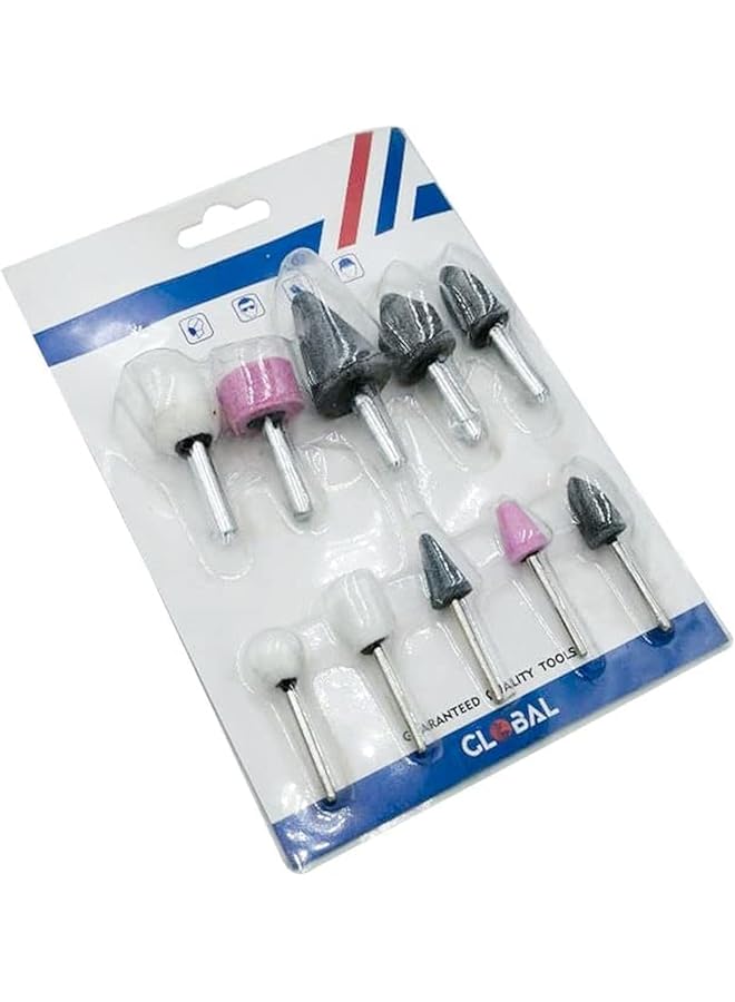 إيروريكس رؤوس طحن دوارة حجرية بساق واحدة مقاس 4 بوصة و10 بوصات، مجموعة حجر طحن مكونة من 10 قطع