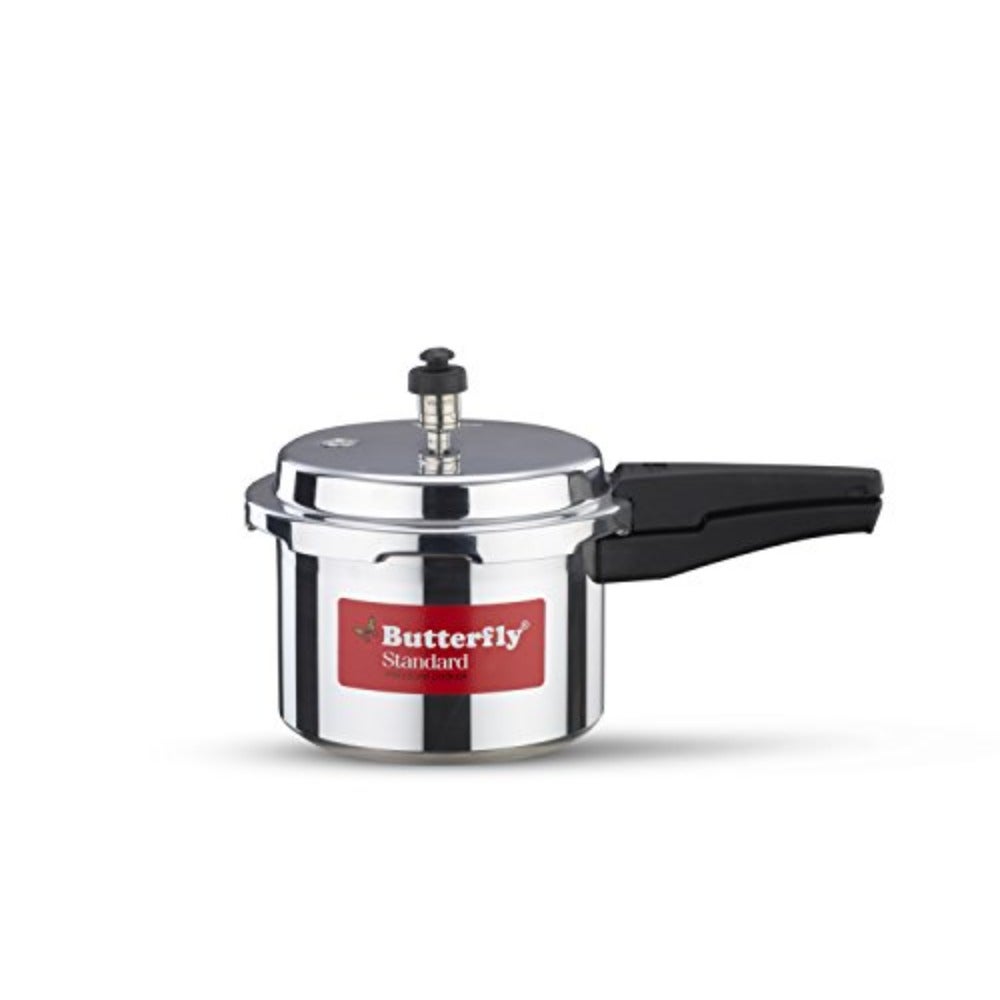 Standard Aluminium Pressure Cooker, 5 Litre, Silver