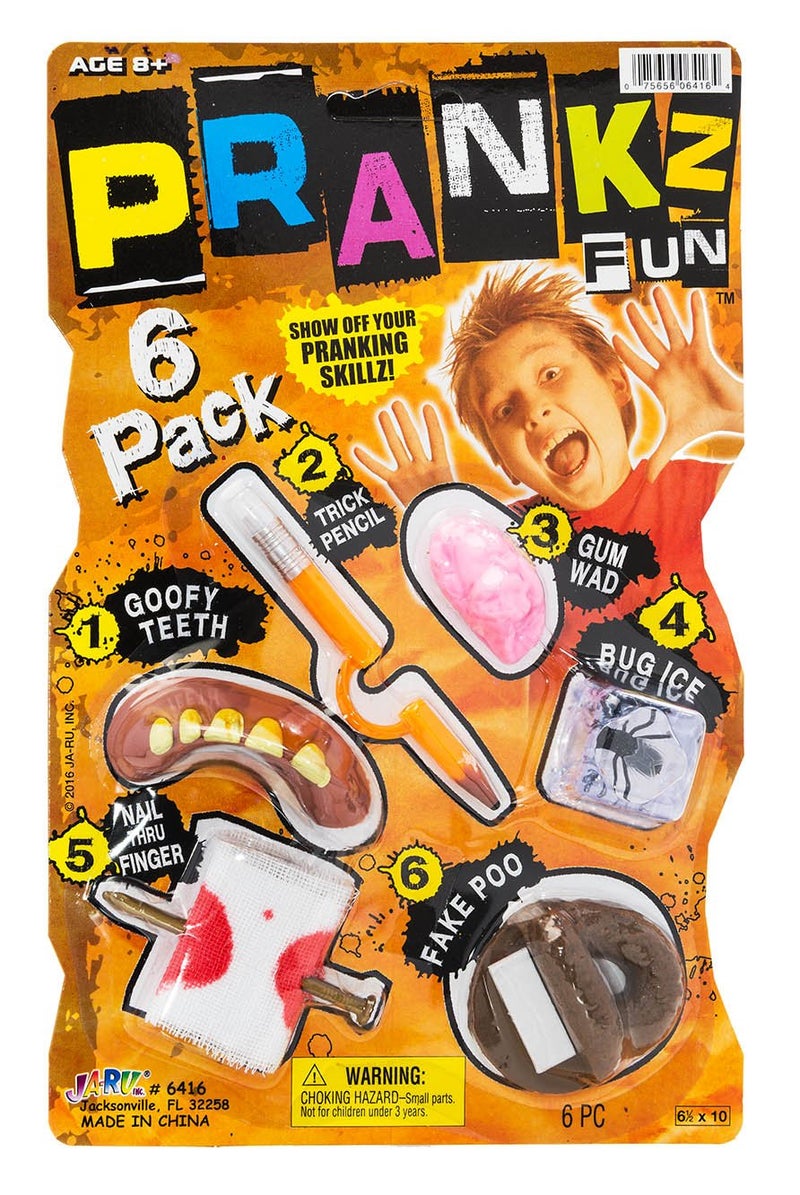 JA-RU Pranks Kit for Kids Gags Toys (1 Set) 6 Different Cool Stuff Scary Prop Set. Prankz Gaging Fun Pranking April Fools Bag Gifts Party Favor Stocker 6416-1p - Image 4