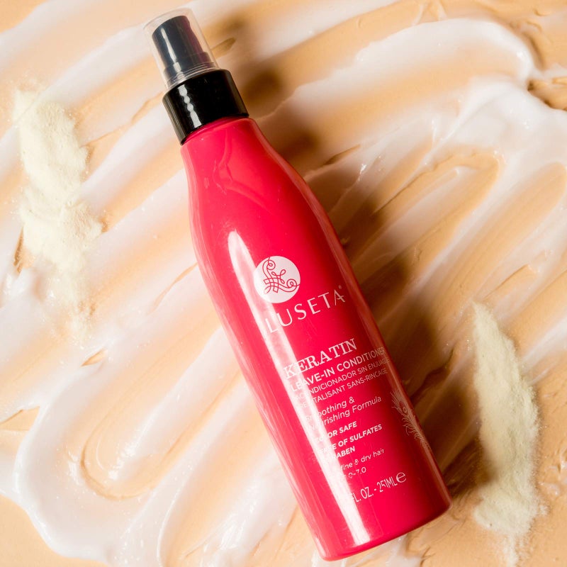 L LUSETA Luseta Keratin Leave in Conditioner, Anti Frizz Conditioning for Curly Hair,Detangling Strengthening Smoothing Moisturizing Repair Treatment for Dry Damaged Hair,Sulfate Free Color Safe, 8.5Fl Oz - Image 2