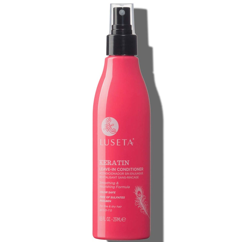 L LUSETA Luseta Keratin Leave in Conditioner, Anti Frizz Conditioning for Curly Hair,Detangling Strengthening Smoothing Moisturizing Repair Treatment for Dry Damaged Hair,Sulfate Free Color Safe, 8.5Fl Oz - Image 1