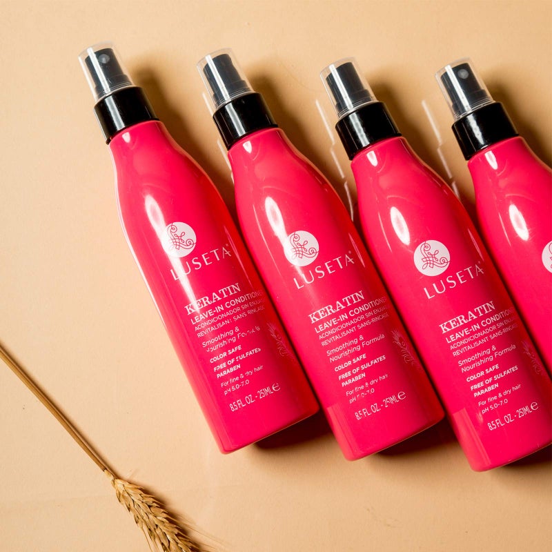 L LUSETA Luseta Keratin Leave in Conditioner, Anti Frizz Conditioning for Curly Hair,Detangling Strengthening Smoothing Moisturizing Repair Treatment for Dry Damaged Hair,Sulfate Free Color Safe, 8.5Fl Oz - Image 5