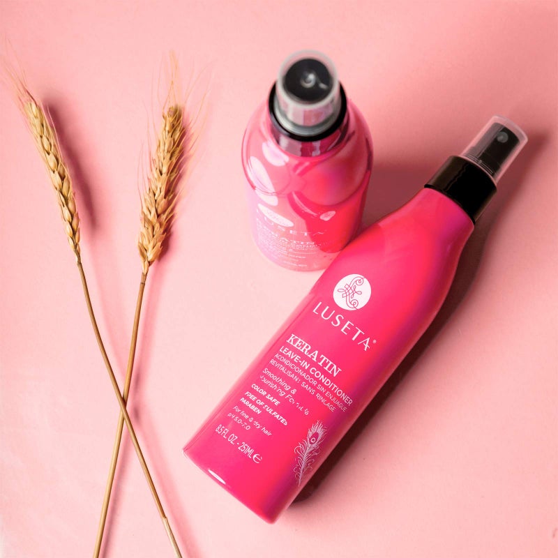 L LUSETA Luseta Keratin Leave in Conditioner, Anti Frizz Conditioning for Curly Hair,Detangling Strengthening Smoothing Moisturizing Repair Treatment for Dry Damaged Hair,Sulfate Free Color Safe, 8.5Fl Oz - Image 4