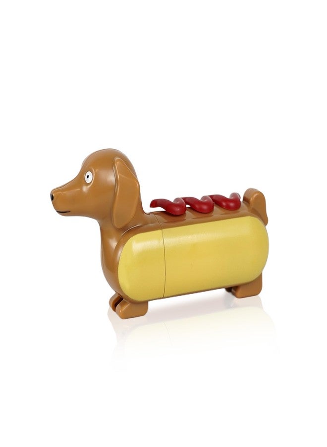 Yobro Mini Pencil Sharpener for Gifts, Novelty Hotdog Desktop Sharpener,Handheld Novelty Manual Color Pencil Sharpener,Cute Cartoon Dachshund Design,White Elephant Gifts,Stocking Stuffers,Ages 12+ - Image 2