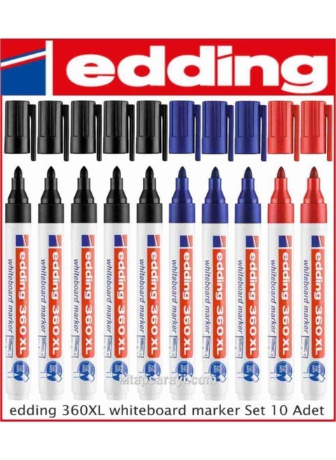 360 Xl Whiteboard Marker Set 10 Pieces