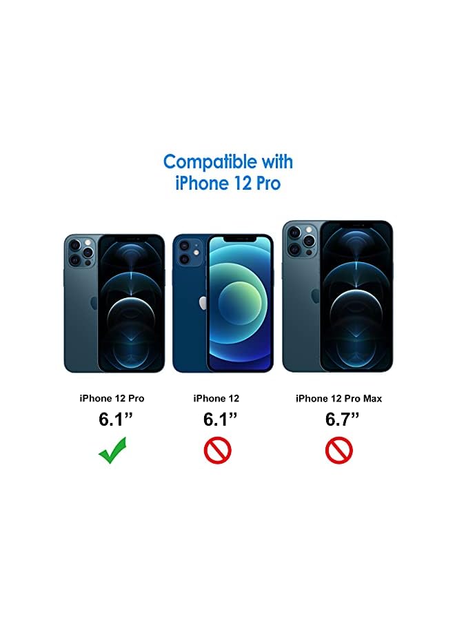 جي تيك واقي الشاشة لـ iPhone 12 Pro 6.1 بوصة مع واقي عدسة الكاميرا (وليس لجهاز iPhone 12) ، والفيلم الزجاجي المقسى ، و 2 عبوة لكل منهما - Image 2