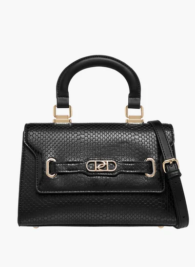 Paprika Textured Crossbody Bag with Adjustable Strap and Flap Closure