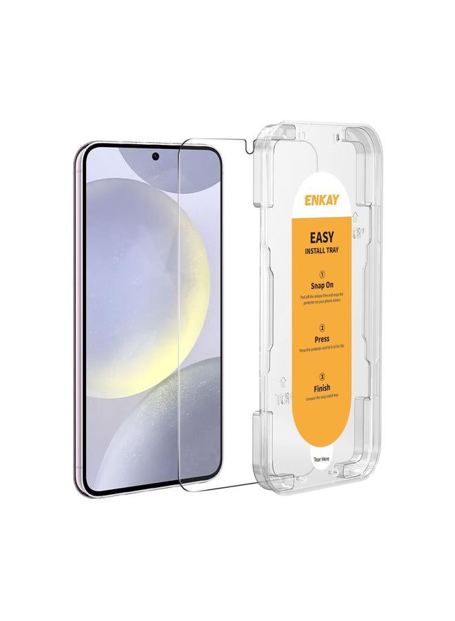 erorex For Samsung Galaxy S24+ 5G ENKAY Easy Install 0.18mm High Alumina Silicon Full Glass Film, Support Ultrasonic Unlock  - Image 1