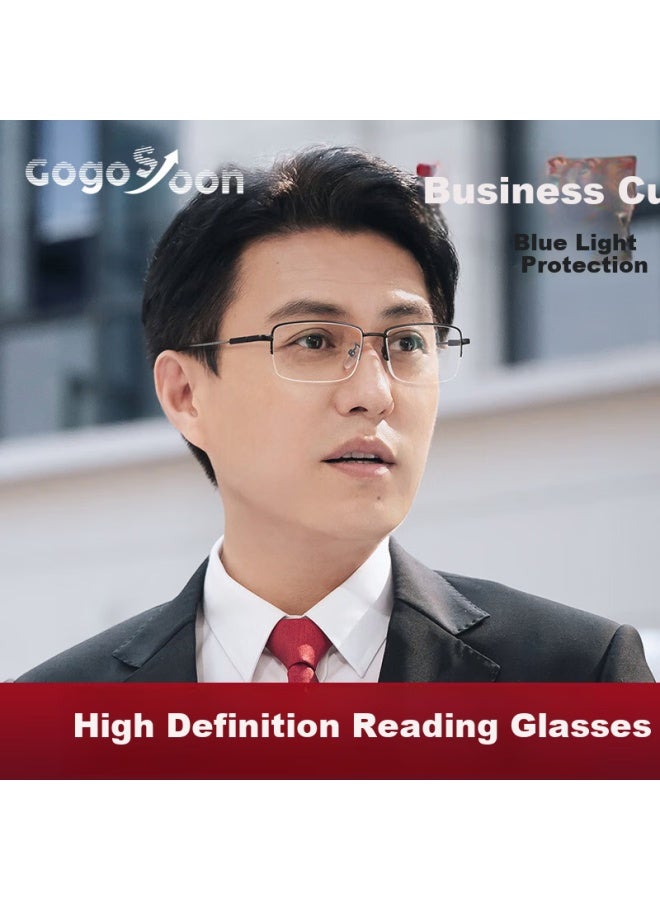 Gogosoon Men's Presbyopic Gl For Middle-aged And Elderly, High Definition Blue Light Blocking Anti-fatigue Reading Gl, High-end Genuine Ultra-light - Image 1