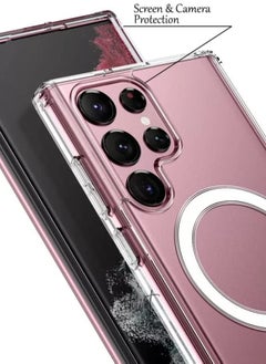 Houmt Houmt Magnetic Clear Case Cover Compatible with Samsung Galaxy S22 Ultra, Slim Bumper MagSafe Case Cover Compatible with Card Wallet & Wireless Charger, Screen & Camera S22 Ultra Case 5g  - Image 2