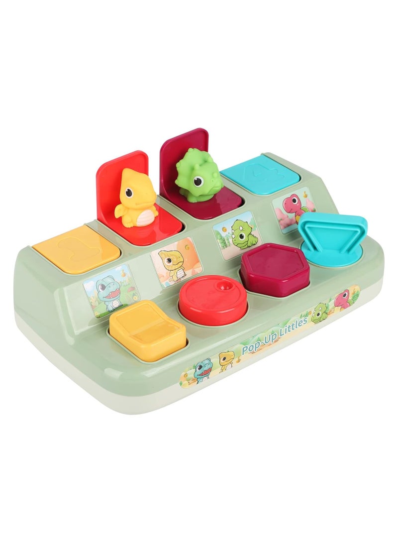 KASTWAVE Interactive Dinosaur Pop Up Toy for Baby, Learning Toy for Sorting Colors and Animals, Early Learning and Brain Development Educational Plaything for Boys and Girls 18+ Months - Image 1