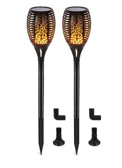 Cool Baby 2PS Large Solar Torch Lamp Waterproof Outdoor Dance Flame Lamp Can Be Inserted Into the Ground Or Installed Walls Landscape Decoration Path Courtyard Light 96 Led  - Image 1