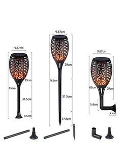 Cool Baby 2PS Large Solar Torch Lamp Waterproof Outdoor Dance Flame Lamp Can Be Inserted Into the Ground Or Installed Walls Landscape Decoration Path Courtyard Light 96 Led  - Image 3