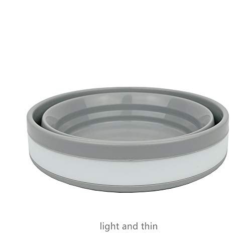 CARTINTS Silicone Collapsible Food Storage Containers with Lids Collapsible Containers Ideal for Travel and Camping, Hiking,32oz/950ml (Grey) - Image 4