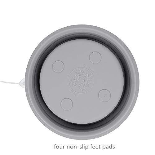 CARTINTS Silicone Collapsible Food Storage Containers with Lids Collapsible Containers Ideal for Travel and Camping, Hiking,32oz/950ml (Grey) - Image 5