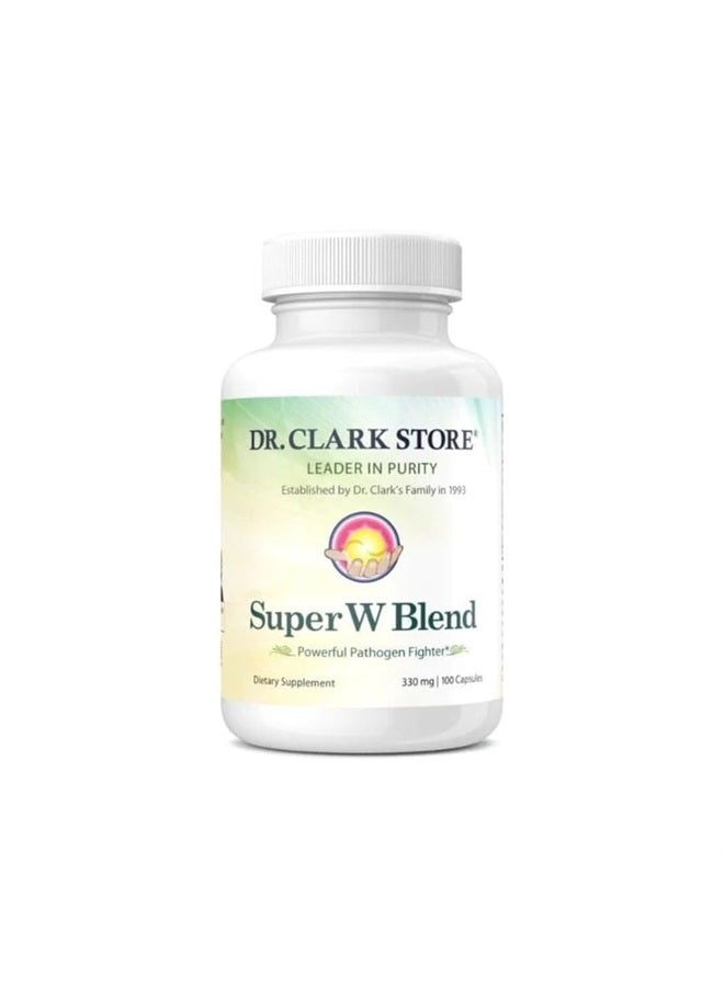 Dr Clark Store Dr Clark Wormwood Super W Blend 330 mg, 100 Gelatin Capsules - Image 1