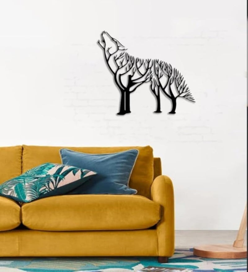 Wolf Tree Roots Wall Art 100x86cm Black WQ.WA25.02