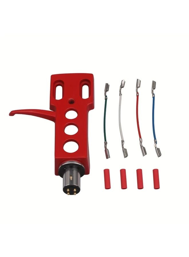 Red Vinyl Record Player Cartridge Adjustable Arm Metal Construction Durable - Image 2