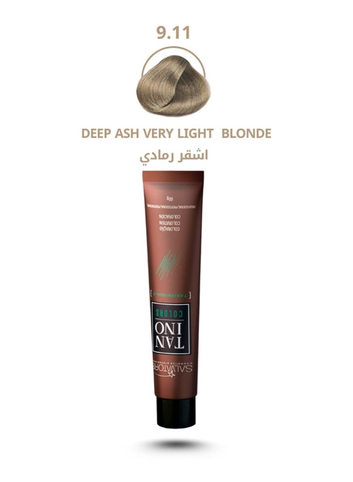 Tanino hair dye, very light ash blonde, shade 9.11
