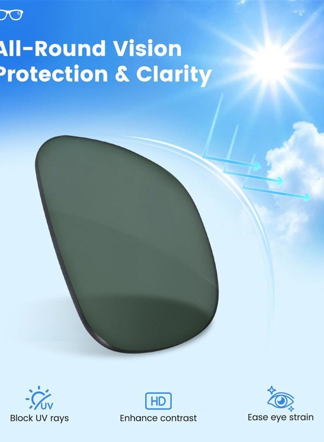 BandSmith Replacement Polarized Lenses for Ray-Ban Meta Wayfarer RW4008 & Gen 2 RW4012 Large (53-22), Smart Glasses Lenses Men Women, Polarized Green, 53 millimeters - Image 4