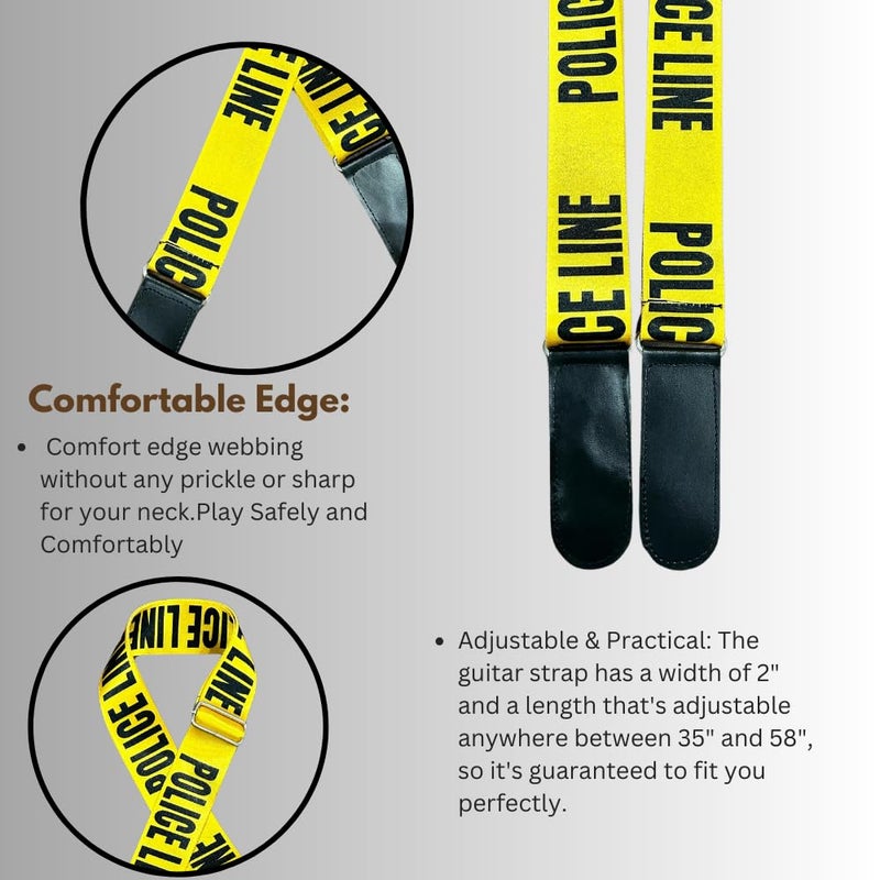 Device Of Urban Infotech حزام جيتار لحزام جيتار أكوستيك وكهربائي قابل للتعديل مع مشبك تصميم حديث حزام جيتار لأكوستيك / باس / جيتارات كهربائية - Image 3