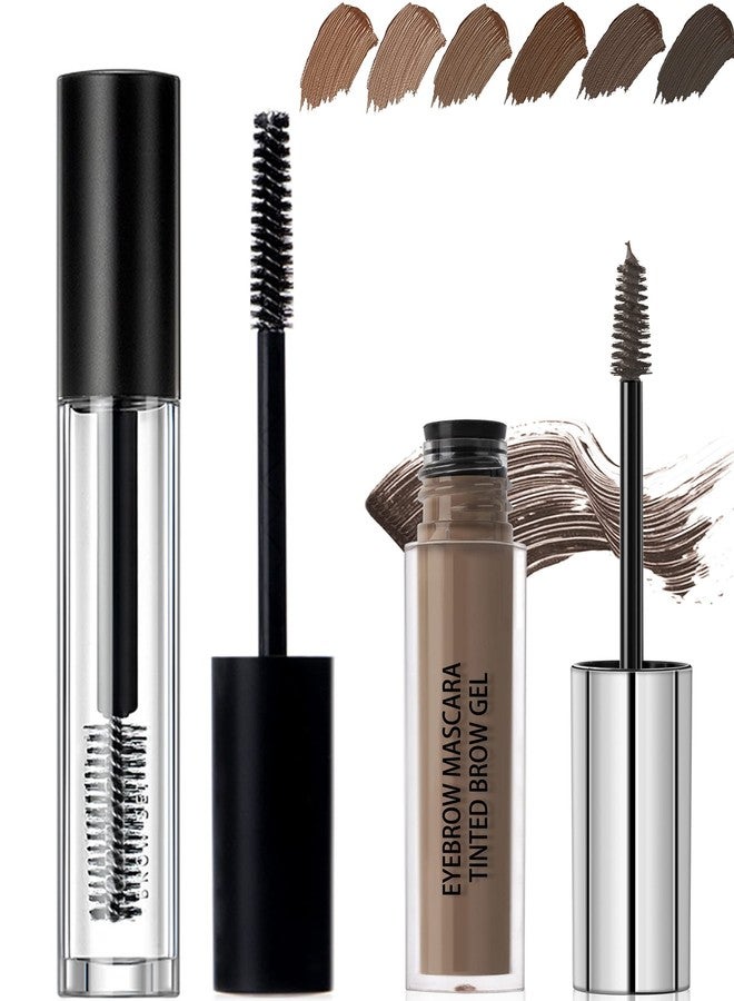 LYSdefeu Waterproof Tinted Eyebrow Gel Ebony & Clear Brow Setting Glue,Liquid Mascara Eye Brow Gel,Long Lasting Smudge-Proof Brow Filler,Brow Fast Sculp, Christmas Eye Makeup Gift Set for Girl Women-06 - Image 1