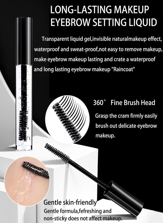 LYSdefeu Waterproof Tinted Eyebrow Gel Ebony & Clear Brow Setting Glue,Liquid Mascara Eye Brow Gel,Long Lasting Smudge-Proof Brow Filler,Brow Fast Sculp, Christmas Eye Makeup Gift Set for Girl Women-06 - Image 3
