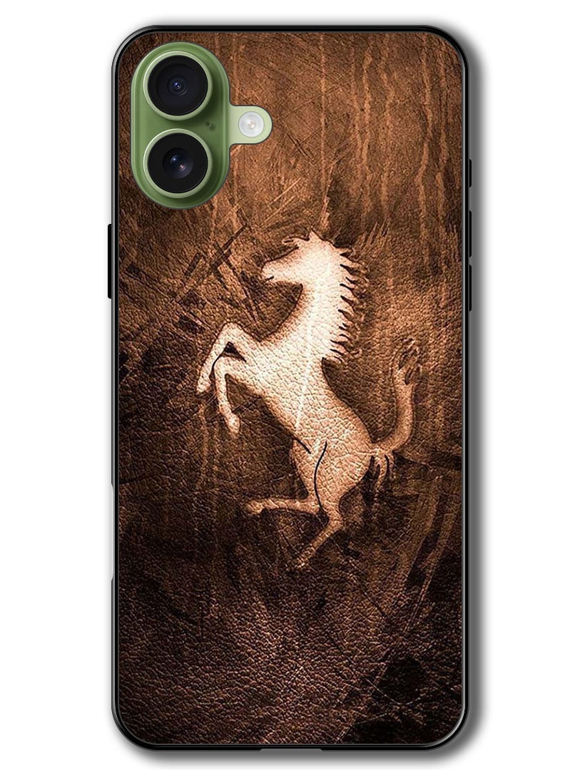 Theodor Case Compatible with Apple iPhone 17 6.3 Inch Protection Shockproof Bumper Cover Leather Horse - Image 1