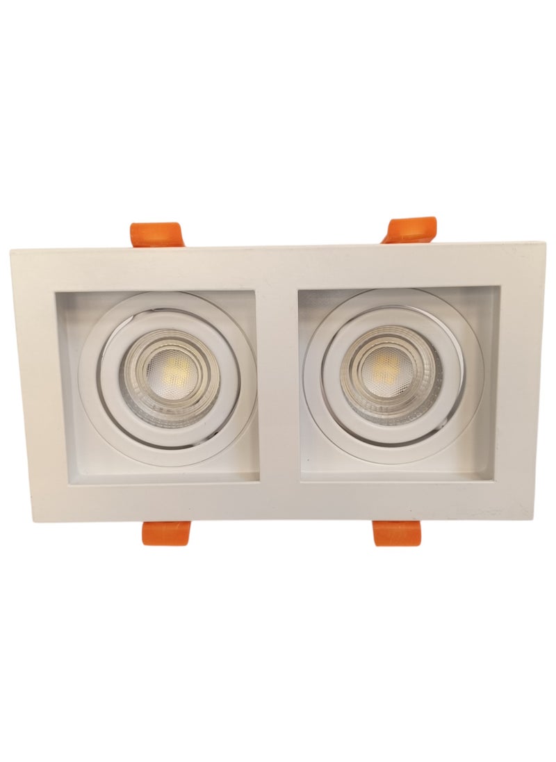 ميجامان Spot Light Double Frame Square GU10 MQTL1126 F90 IR - White  - Image 4