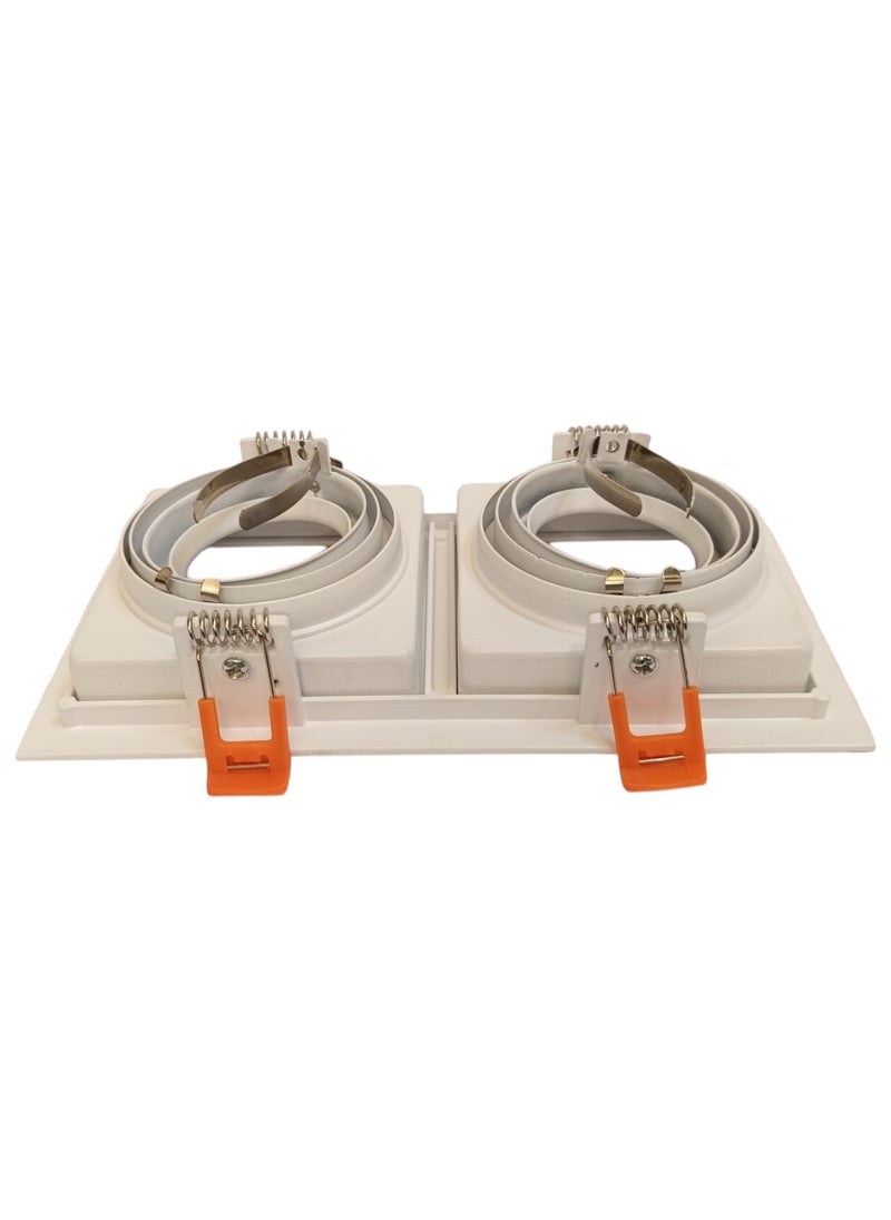 ميجامان Spot Light Double Frame Square GU10 MQTL1126 F90 IR - White  - Image 5