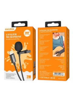 KAKUSIGA Wired clip-on lavalier microphone with auto-sync for Apple iPhone  - Image 1