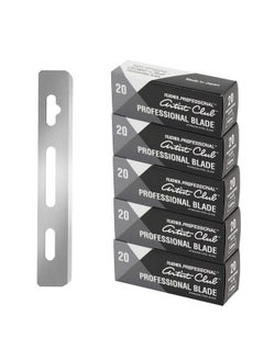 Feather Feather Artist Club Professional Razor Blades - (5 Pack of 20) - Single Straight Edge Razor Blade Refills for Shaving - For Men & Barbers  - Image 1