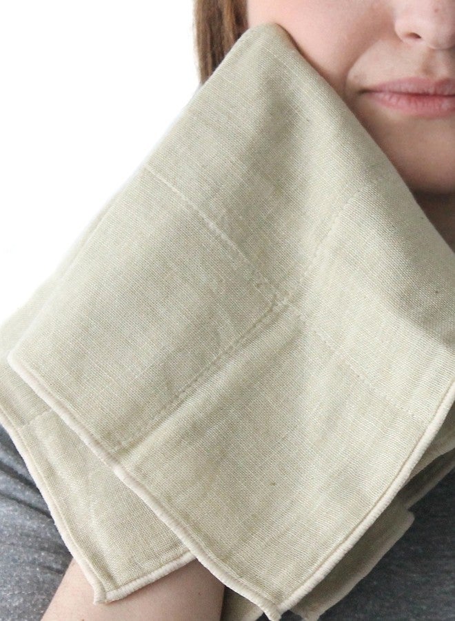 IPPINKA Nawrap Organic Cotton Face Towel, Durable, Absorbent and Quick-Dry, Green - Image 3