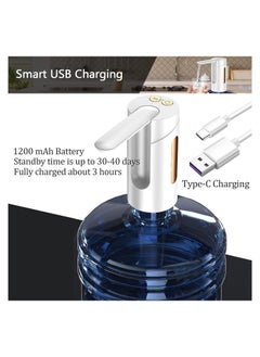 CHIGO Electric Water Pump, Water Bottle Dispenser, Foldable Automatic Drinking Water Pump, USB Charging Wireless Water Jug Pump, Portable Water Dispenser For Indoor & Outdoor  - Image 5